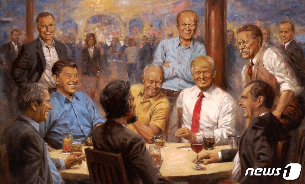 본문 이미지 - 앤디 토마스가 그린 '공화당 클럽' (출처=앤디 토마스 트위터 갈무리) ⓒ News1