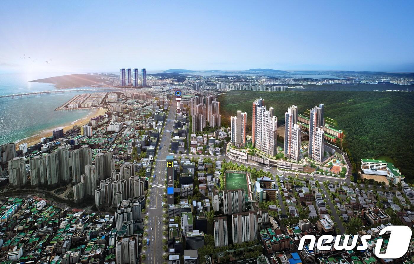 본문 이미지 - '광안 에일린의 뜰' 광역도/자료제공 아이에스동서ⓒ News1