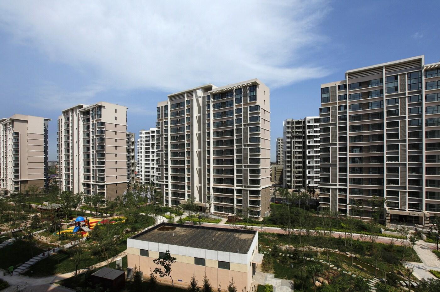 중국 천진 향읍국제프로젝트 내 아파트 전경.(제공=한라)ⓒ News1