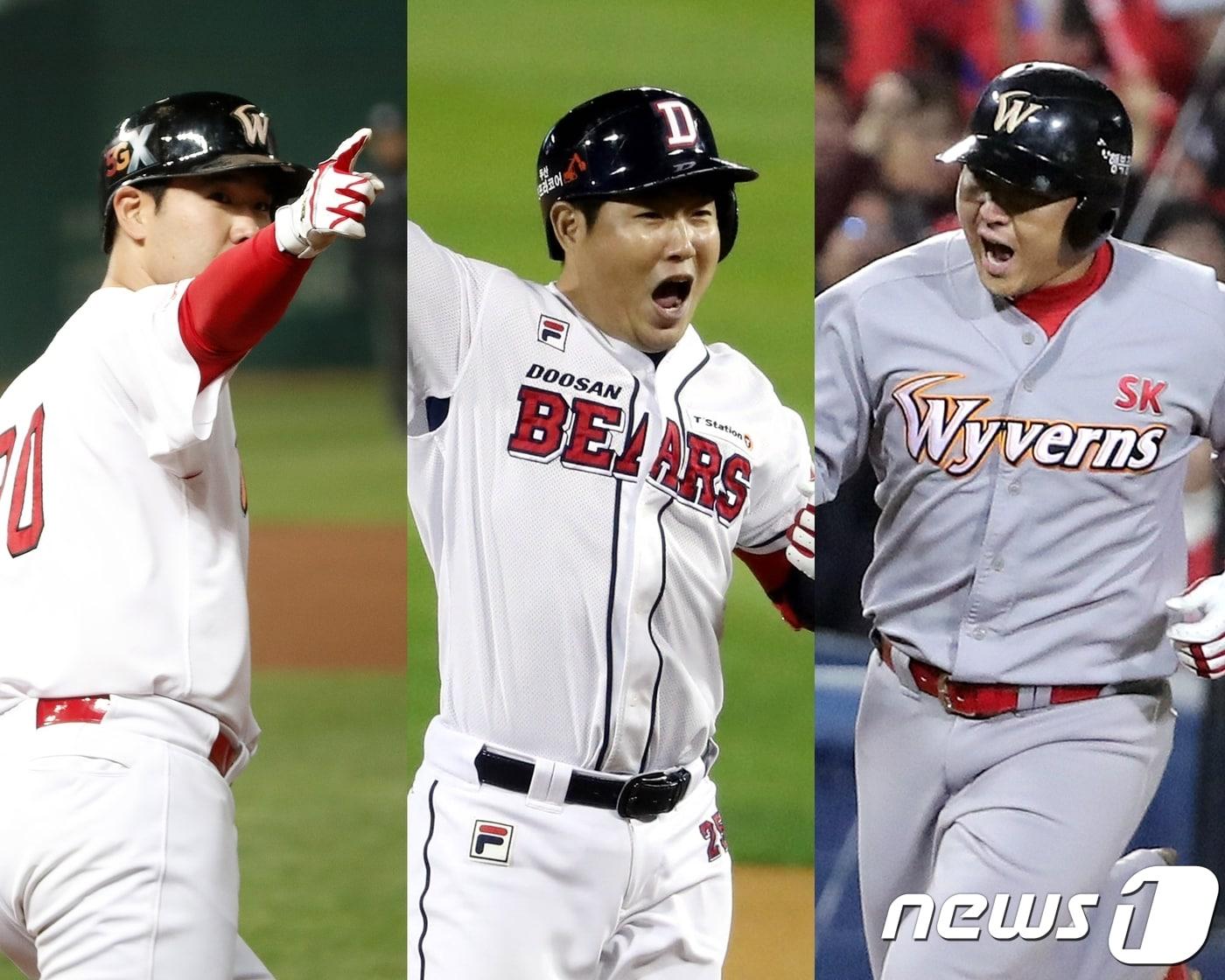 본문 이미지 - 2019년 FA 시장 '빅3'로 꼽히는 이재원, 양의지, 최정.(왼쪽부터) ⓒ News1 DB