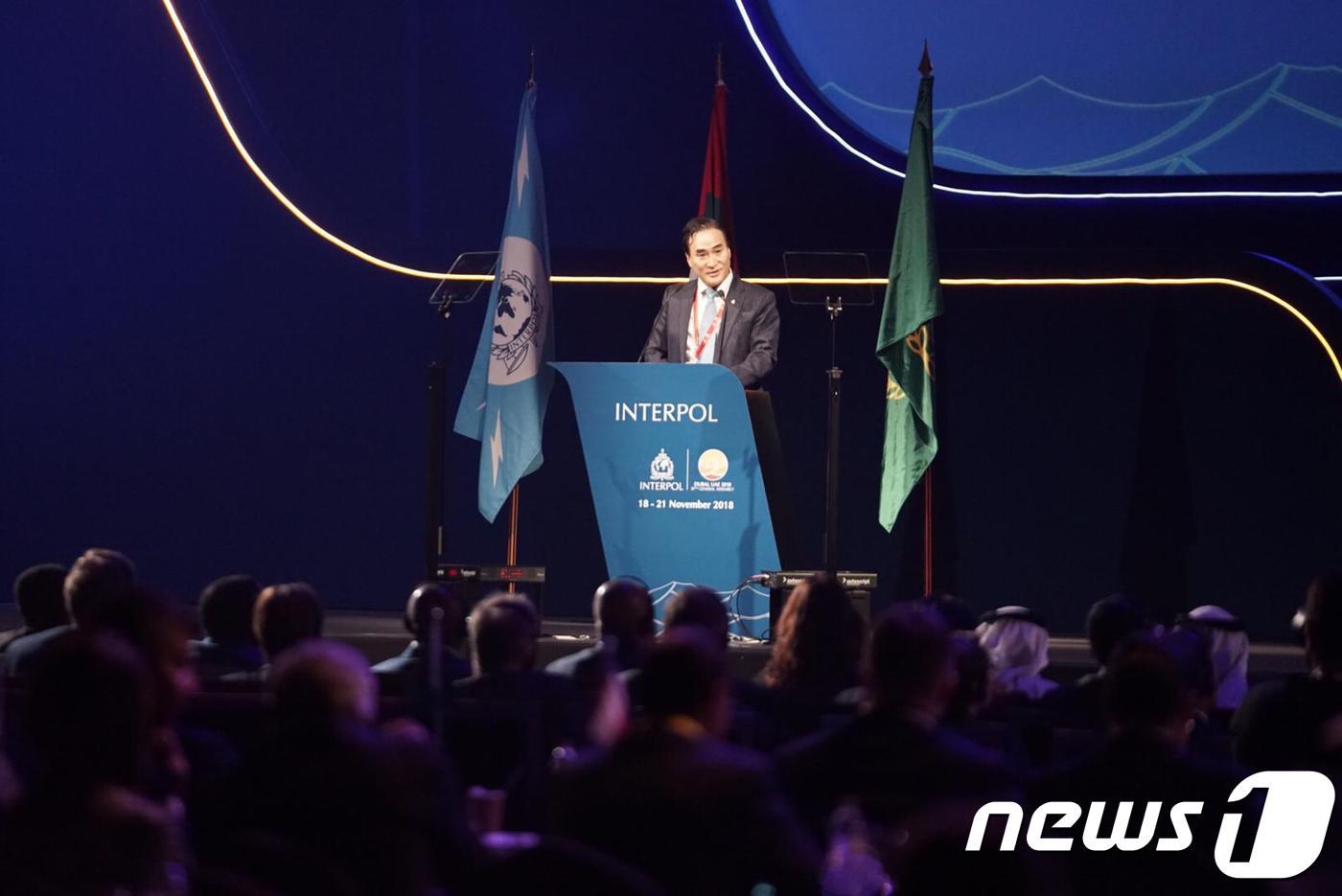 김종양 신임 인터폴 총재. ⓒ News1