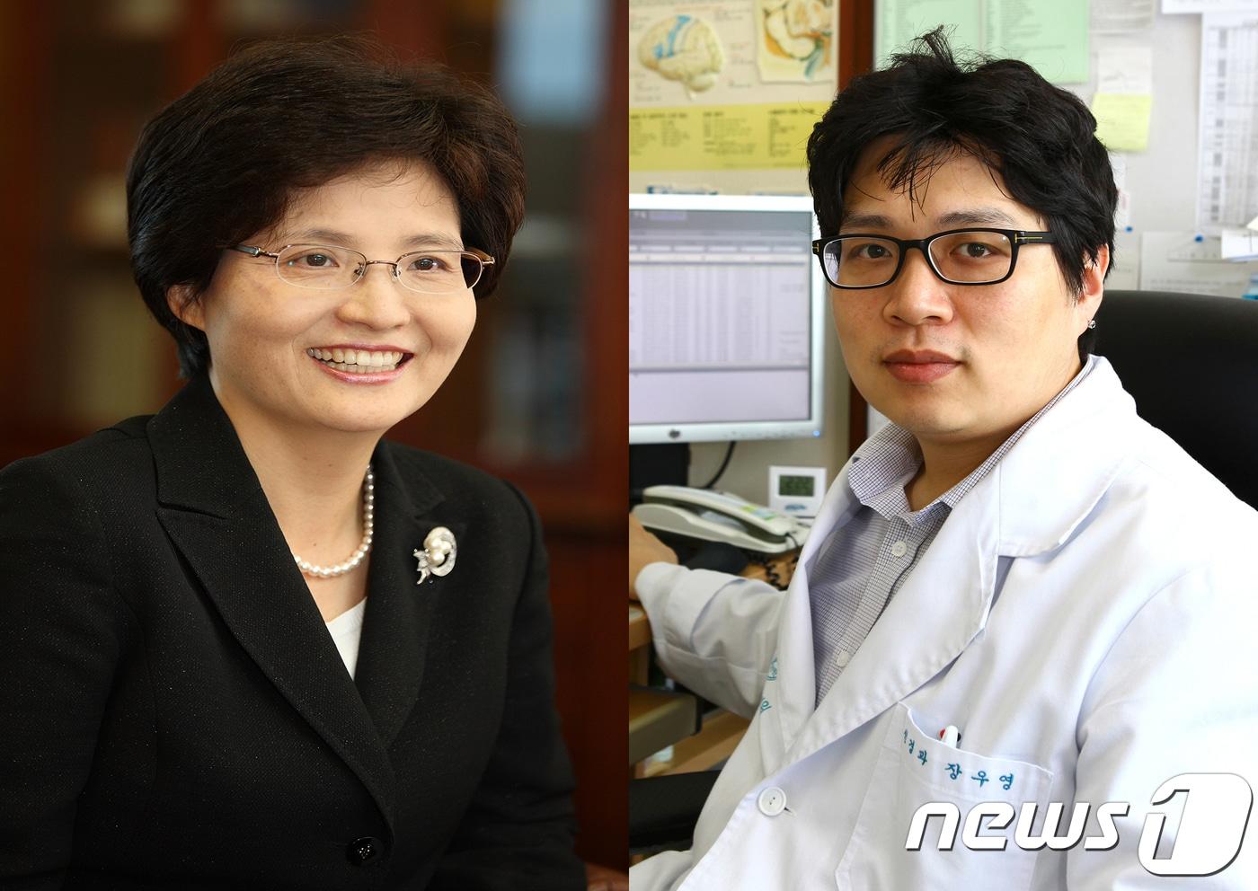 본문 이미지 - 왼쪽부터 양현옥 박사, 장우영 교수. (강릉아산병원 제공) 2018.11.22/뉴스1 ⓒ News1
