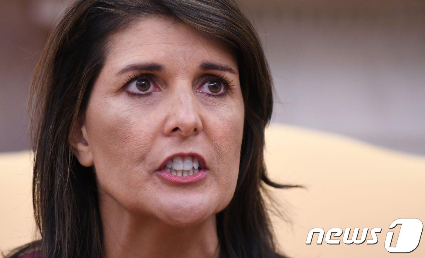 니키 헤일리 유엔 주재 미국대사. ⓒ AFP=뉴스1