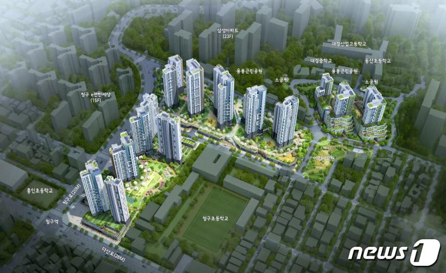 본문 이미지 - 서울 중구 신당 8구역 주택재개발정비사업 조감도.(중구 제공) ⓒ News1