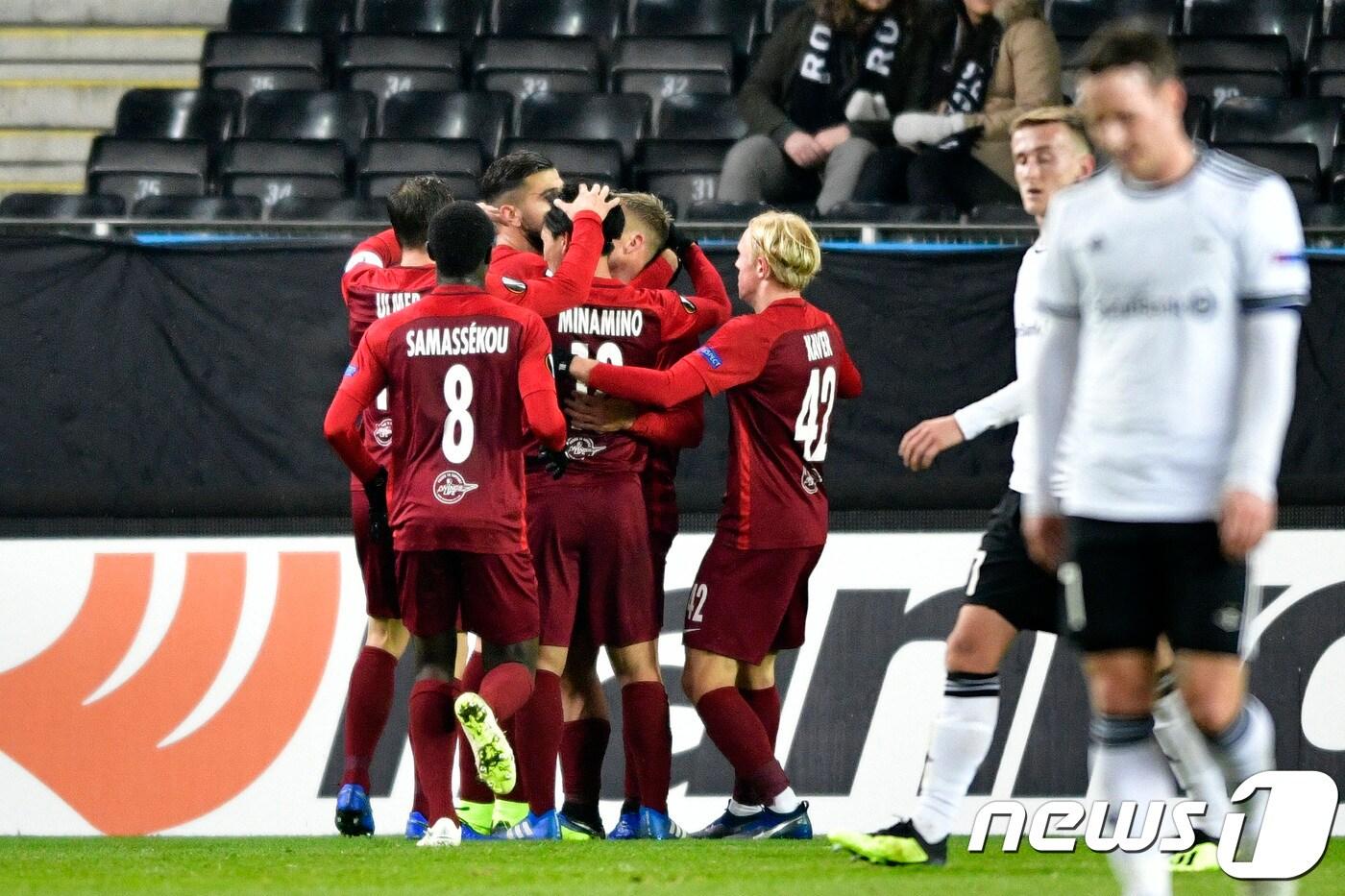 본문 이미지 - 오스트리아의 잘츠부르크가 2018-19 유럽축구연맹(UEFA) 유로파리그 32강 진출을 확정지었다. ⓒ AFP=News1