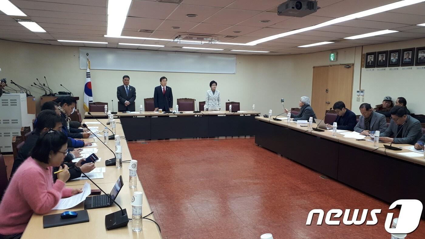 여수시의회 기자회견.2018.12.12/뉴스1 ⓒ News1 지정운 기자