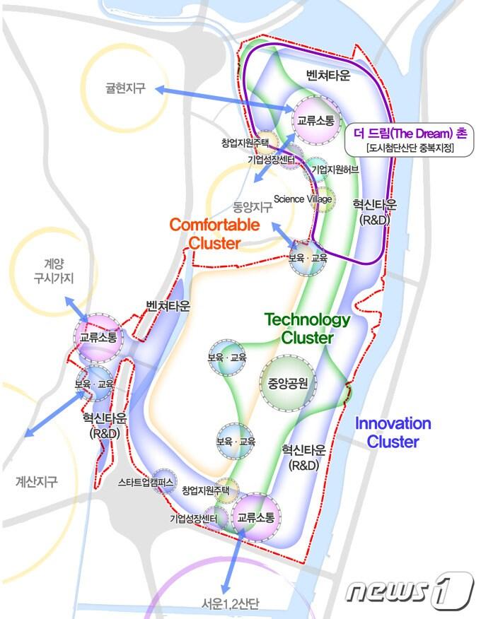 본문 이미지 - 계양테크노밸리 사업 구상도.(인천시 제공)ⓒ News1
