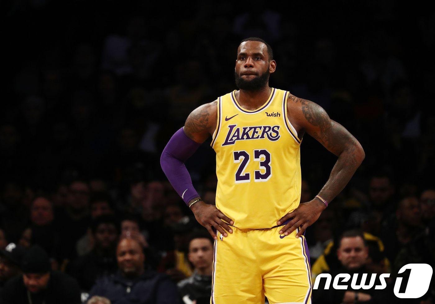 LA 레이커스의 르브론 제임스. ⓒ AFP=뉴스1