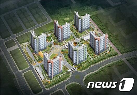 본문 이미지 - 전북개발공사가 공급하는 만성에코르 1단지 조감도.(전북개발공사제공)2018.12.26/뉴스1ⓒ News1