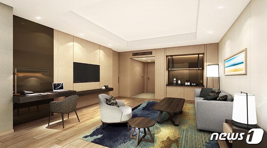 본문 이미지 - 호텔현대 울산 '시니어 스위트 더블' 객실 내부ⓒ News1