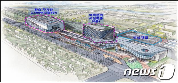 본문 이미지 - 광주 송정역 주차타워 조감도 ⓒ News1