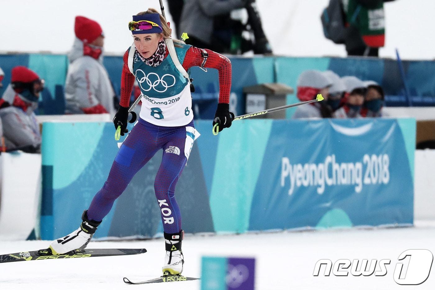 바이애슬론 국가대표 예카테리나 아바쿠모바는 2018 평창 동계 올림픽부터 태극마크를 달고 활약했다. 뉴스1 DB ⓒ News1 유승관 기자