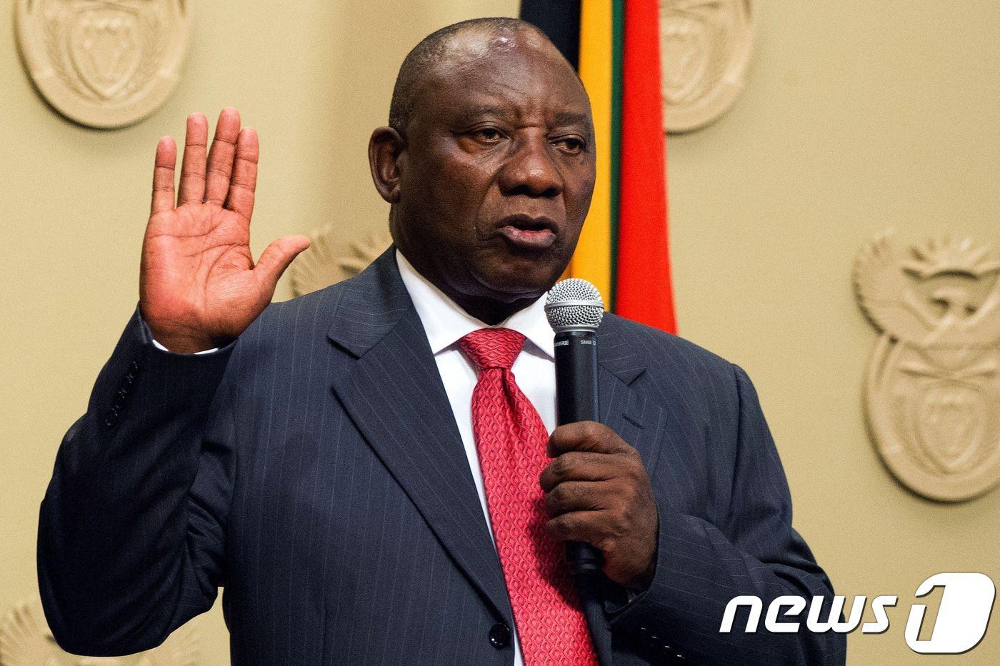 시릴 라마포사 남아프리카공화국 신임 대통령. ⓒ AFP=뉴스1