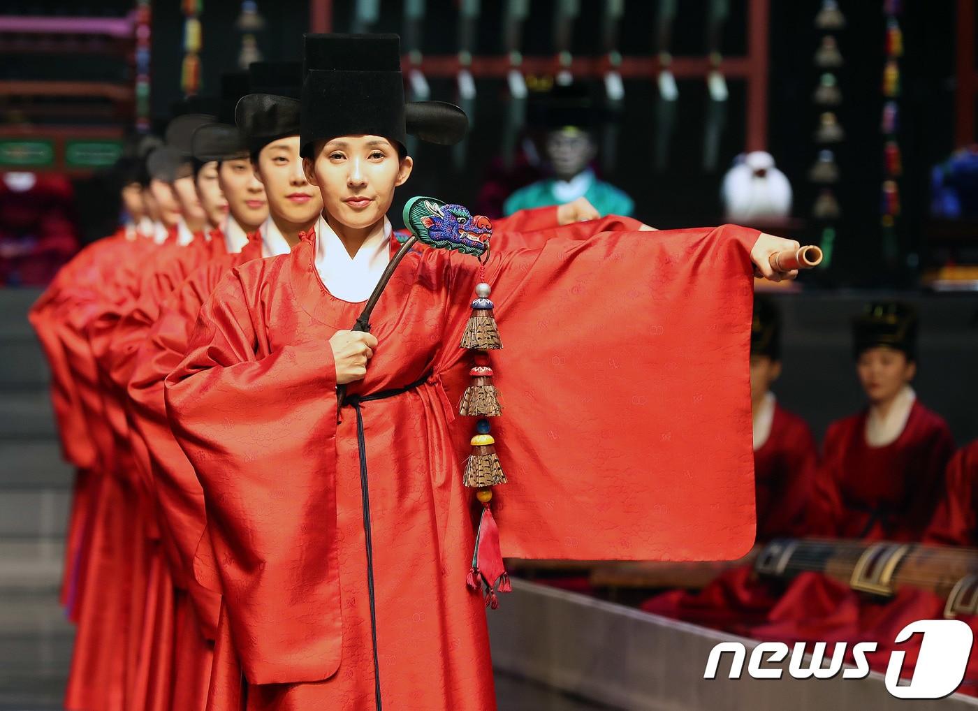 본문 이미지 - '종묘제례악' 공연 모습/뉴스1 ⓒ News1 박세연 기자