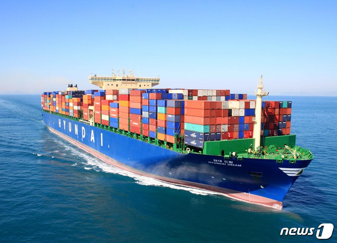 본문 이미지 - 현대상선 컨테이너선.(현대상선 제공) ⓒ News1
