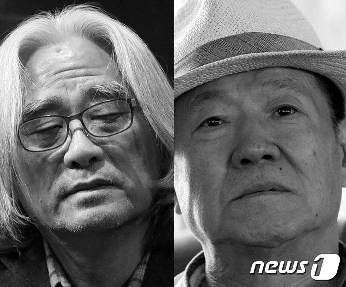 본문 이미지 - 성추행 논란에 휩싸인 이윤택 전 연희단거리패 예술감독(왼쪽)과 오태석 극단 목화 대표. ⓒ News1