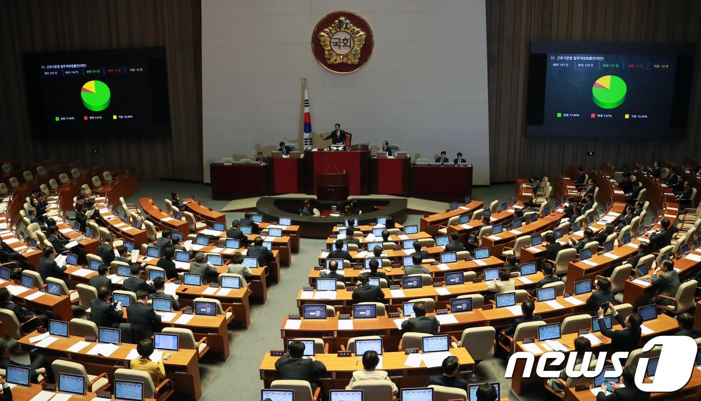 본문 이미지 - 국회 본회의장 전경. 뉴스1 ⓒ News1 이동원 기자