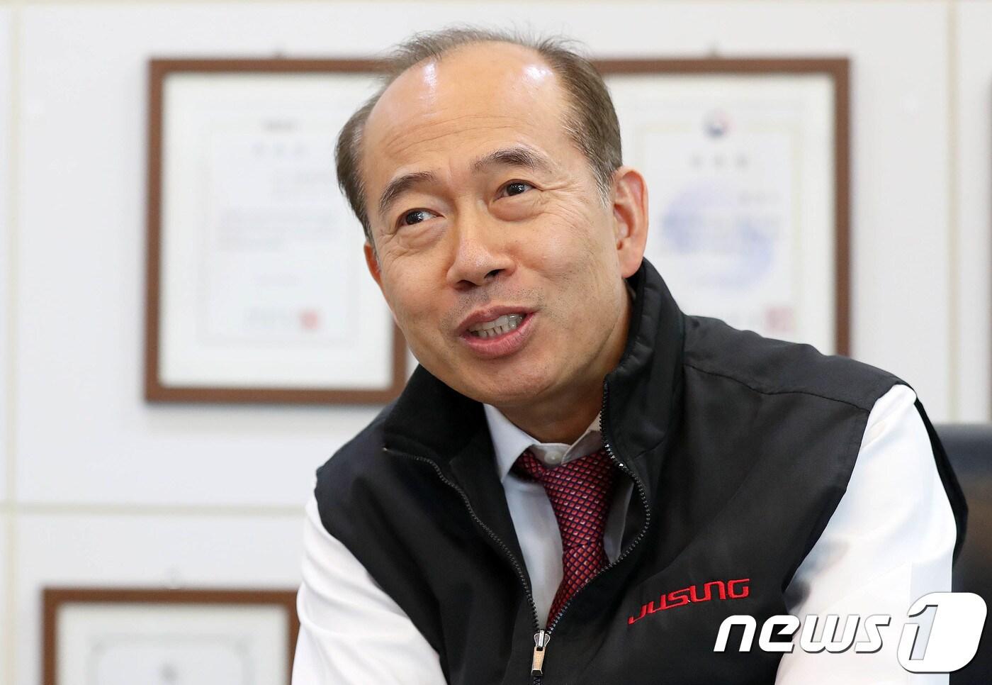 황철주 주성엔지니어링 대표. 2018.3.13/뉴스1 ⓒ News1 박세연 기자