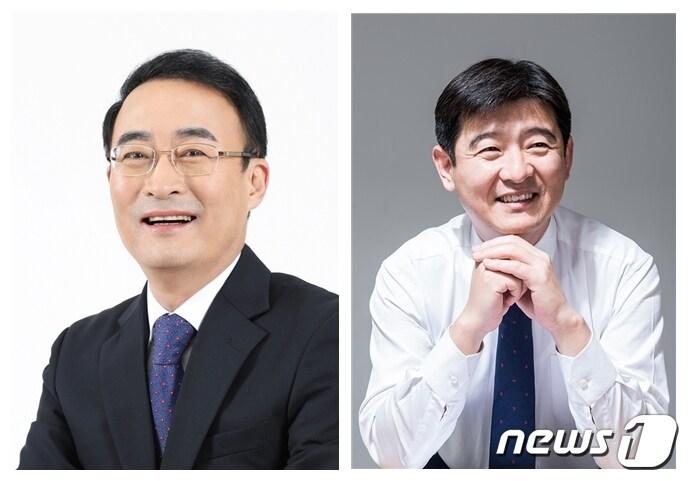 본문 이미지 - 전주시장 선거에 출마한 이현웅(왼쪽)·엄윤상 예비후보/뉴스1 DB