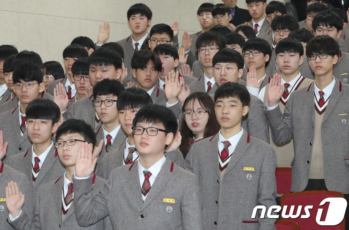고등학교 입학식 모습. /뉴스1 ⓒ News1 박지수 기자