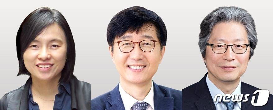 본문 이미지 - 사진 왼쪽부터 2018년 제28회 호암상 수상자로 선정된 오희 예일대 석좌교수, 박남규 성균관대 교수, 고규영 KAIST 교수(호암재단 제공) 2018.4.10/뉴스1 ⓒ News1