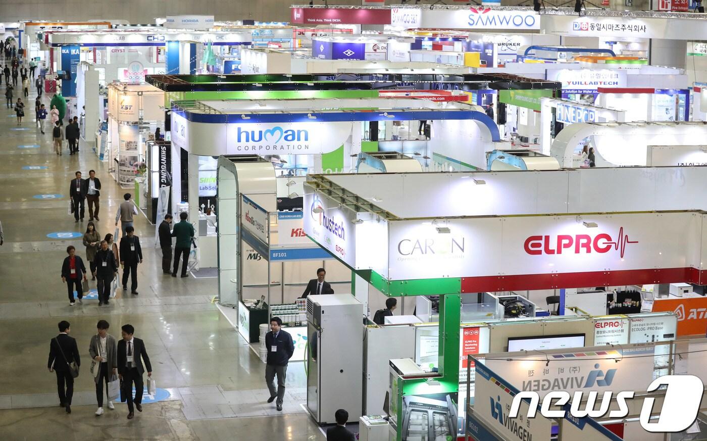 지난 2018년 경기도 고양시 킨텍스에서 열린 제8회 국제의약품·바이오산업전. /뉴스1 ⓒ News1 