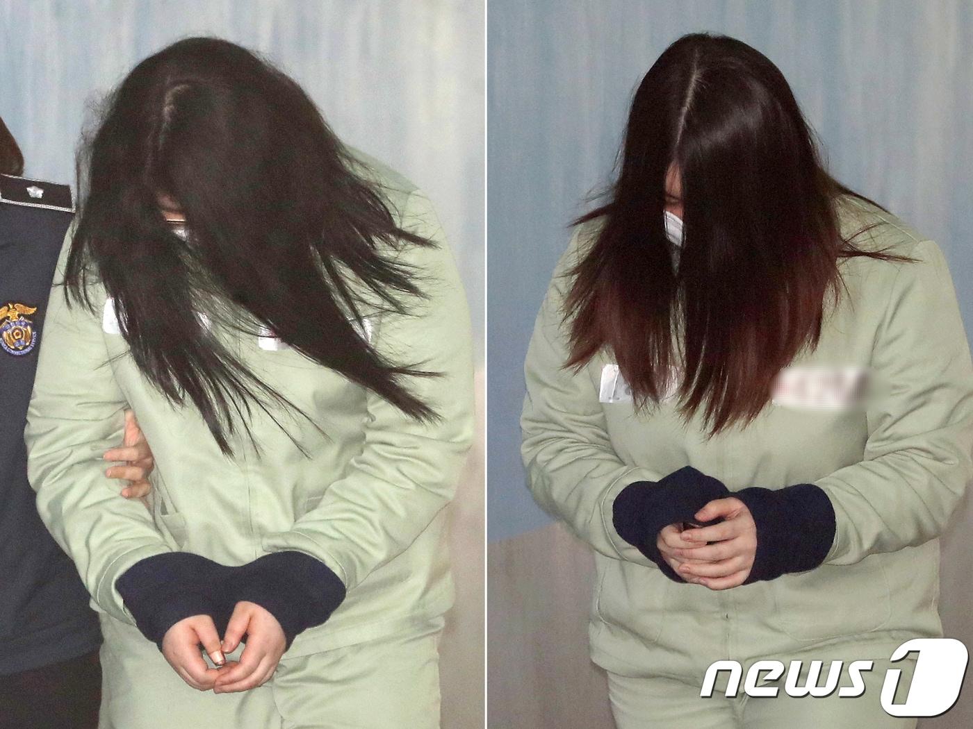 본문 이미지 - 8살 초등학생을 유괴해 살해한 뒤 시신을 훼손한 혐의를 받고 있는 '인천 초등생 살해 사건'의 공범 박모씨와 주범 김모양. 2018.4.30/뉴스1 ⓒ News1 민경석 기자