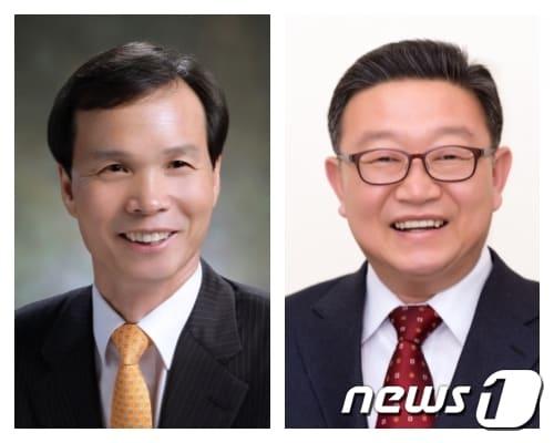 본문 이미지 - 왼쪽이 더불어민주당 조병옥 음성군수 후보,  오른쪽이 자유한국당 이필용 음성군수 후보. ⓒ News1