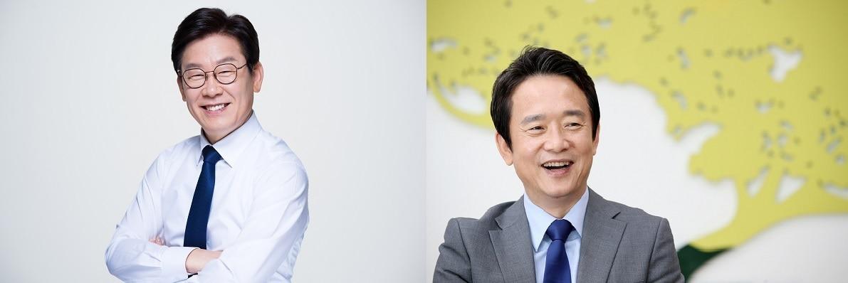 본문 이미지 - 일명 ‘음성파일’을 두고 자유한국당 남경필(오른쪽) 경기도지사 예비후보가 더불어민주당 이재명(왼쪽) 예비후보의 공천 철회를 촉구하고 나섰다. ⓒ News1