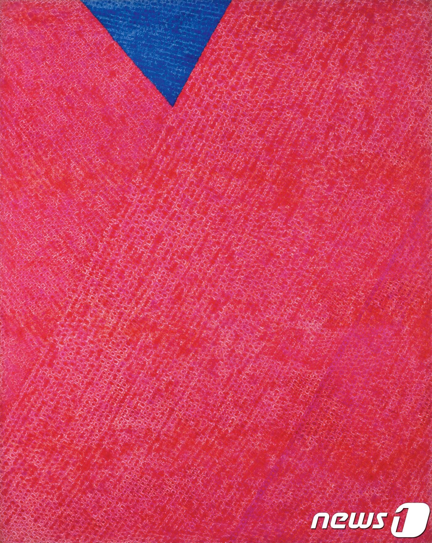 본문 이미지 - 김환기 ,Oil on cotton, 254&times;202cm, 1972,signed and titled on the reverse, Estimate on request