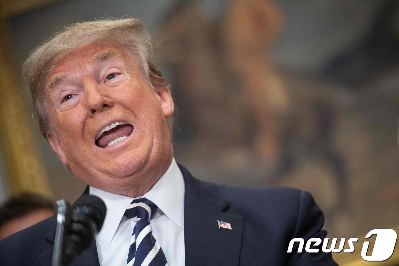 도널드 트럼프 미국 대통령이 24일 (현지시간)  김정은 북한 국무위원장에게 서한을 보내 북미정상회담을 전격 취소했다. ⓒ AFP=뉴스1 