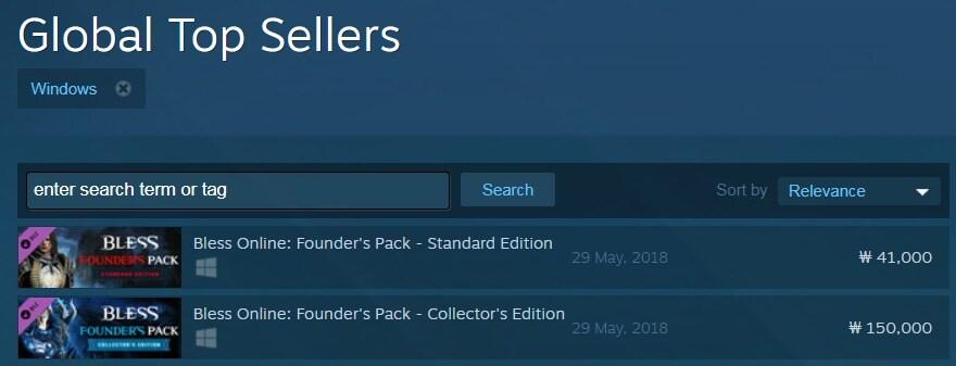 본문 이미지 - 네오위즈가 29일 PC온라인게임 '블레스'를 스팀에 출시했다. (스팀 홈페이지 캡처) ⓒ News1