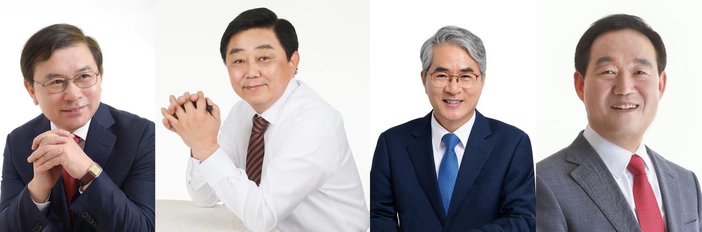 본문 이미지 - 6·13 지방선거 경상남도 교육감 후보들. 왼쪽부터  김선유, 박성호, 박종훈, 이효환. ⓒ News1
