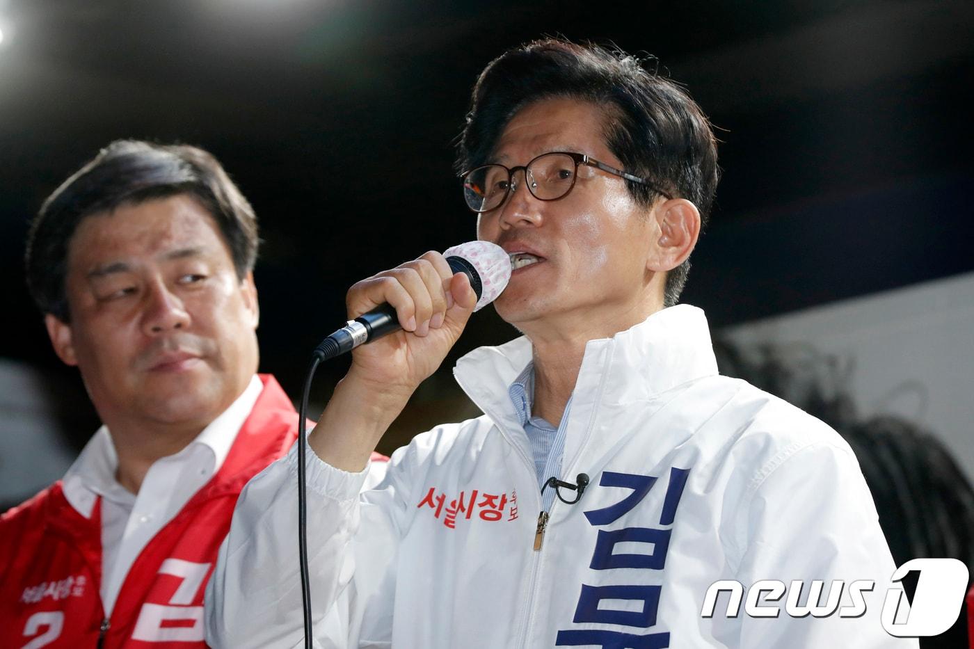 본문 이미지 - 김문수 자유한국당 서울시장 후보. 뉴스1 ⓒ News1 안은나 기자
