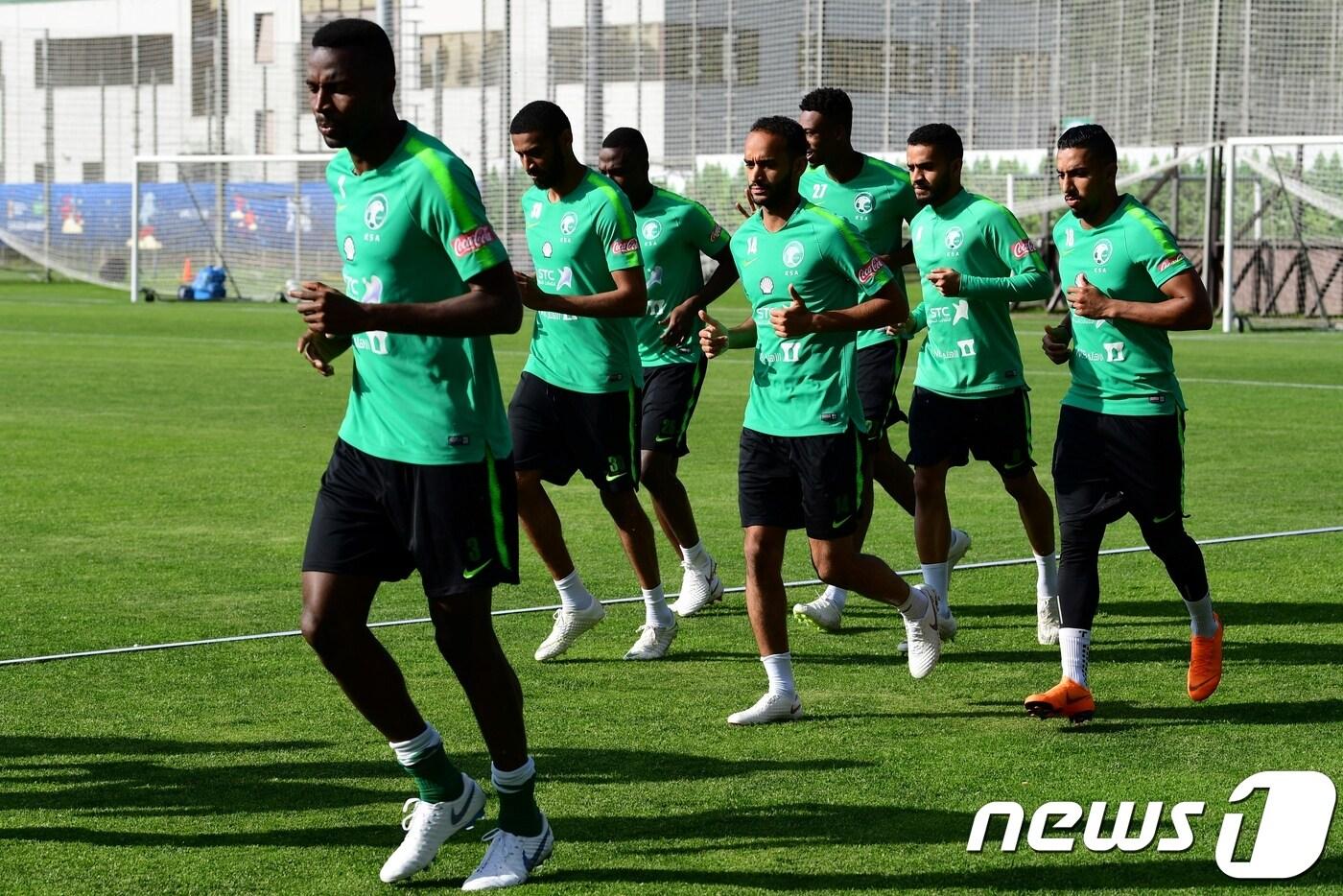 2018 러시아월드컵 사우디아라비아 축구국가대표팀. ⓒ AFP=News1