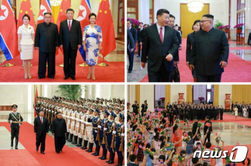 본문 이미지 - 북한 노동신문이 20일 김정은 국무위원장의 세 번째 방중 소식을 보도했다.  (노동신문) 2018.6.20/뉴스1 ⓒ News1 