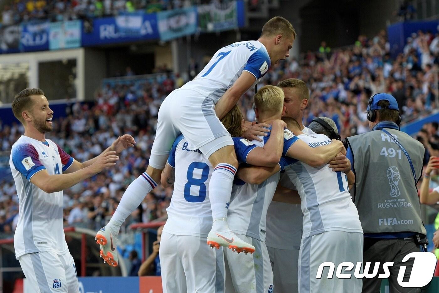 아이슬란드가 23일 0시 나이지리아를 상대로 월드컵 첫 승 사냥에 나선다. ⓒ AFP=News1