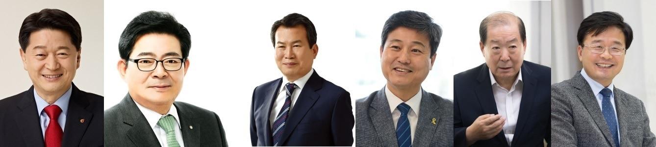 본문 이미지 - 왼쪽부터 최창식 중구청장, 김기동 광진구청장, 나진구 중랑구청장, 김영배 성북구청장, 박홍섭 마포구청장, 김우영 은평구청장ⓒ News1
