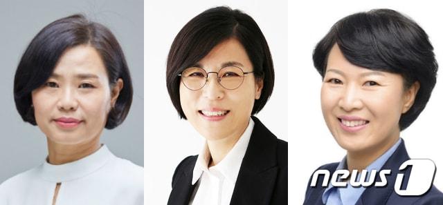 본문 이미지 - 더불어민주당 소속 서은숙 부산진구청(왼쪽부터), 정명희 북구청장, 정미영 금정구청장 2018.6.30/뉴스1 ⓒ News1