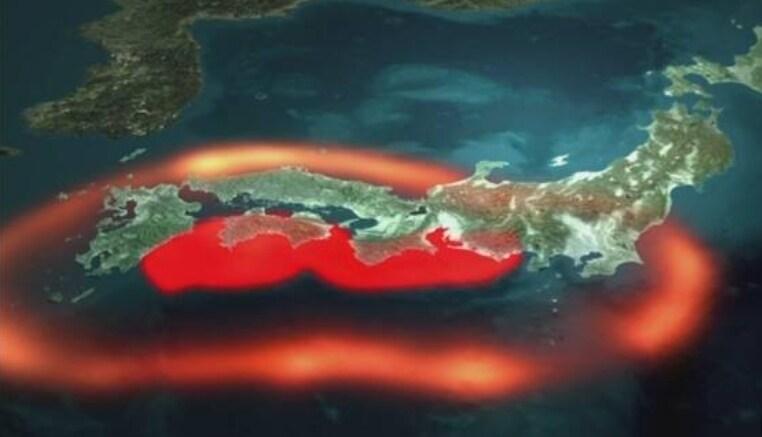 본문 이미지 - 대지진 위험지역으로 꼽히는 일본 난카이 트로프 &lt;출처:NHK&gt;