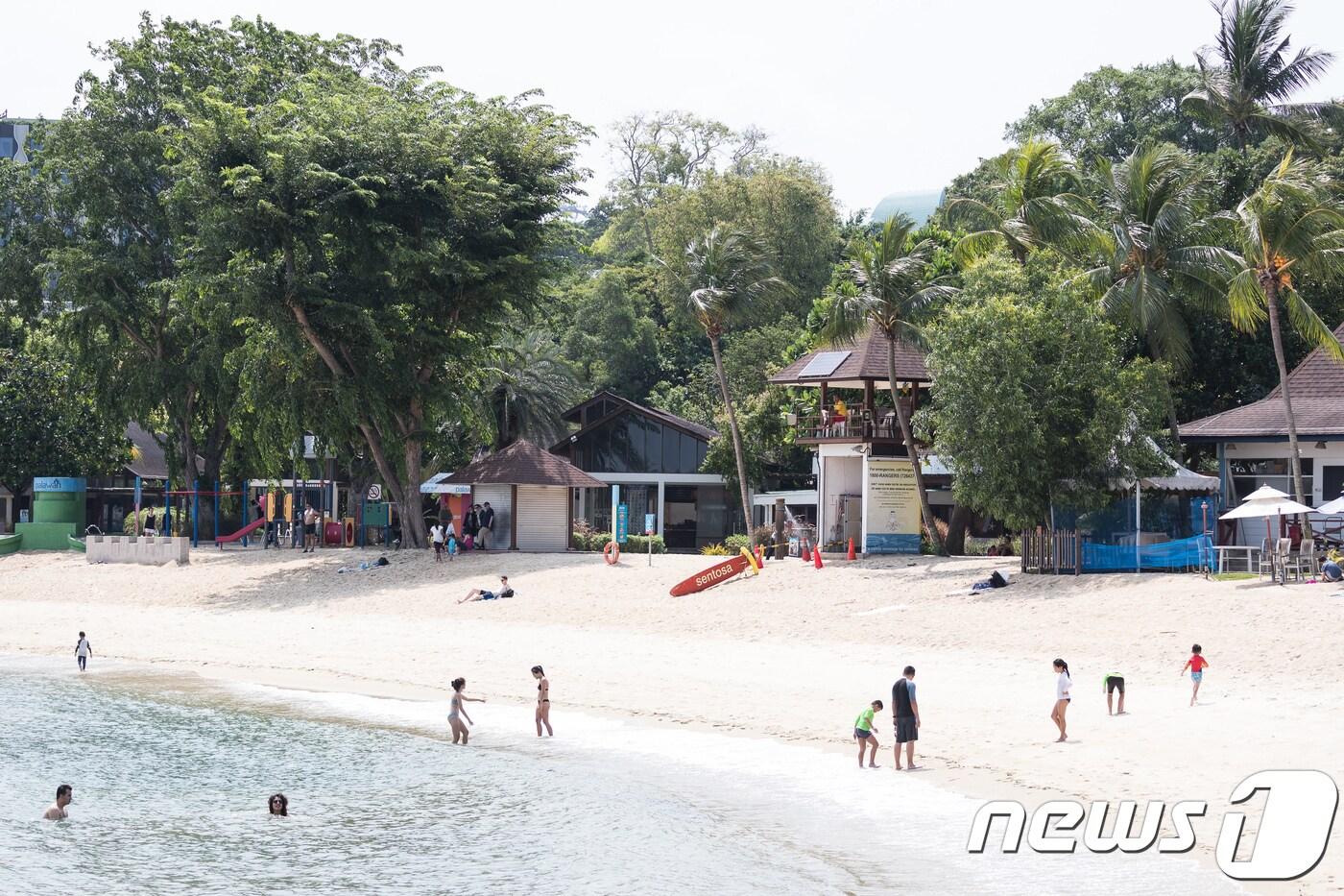 북미정상회담 장소인 싱가포르 센토사섬 내 카펠라호텔 인근 팔라완 해변. ⓒ News1 유승관 기자