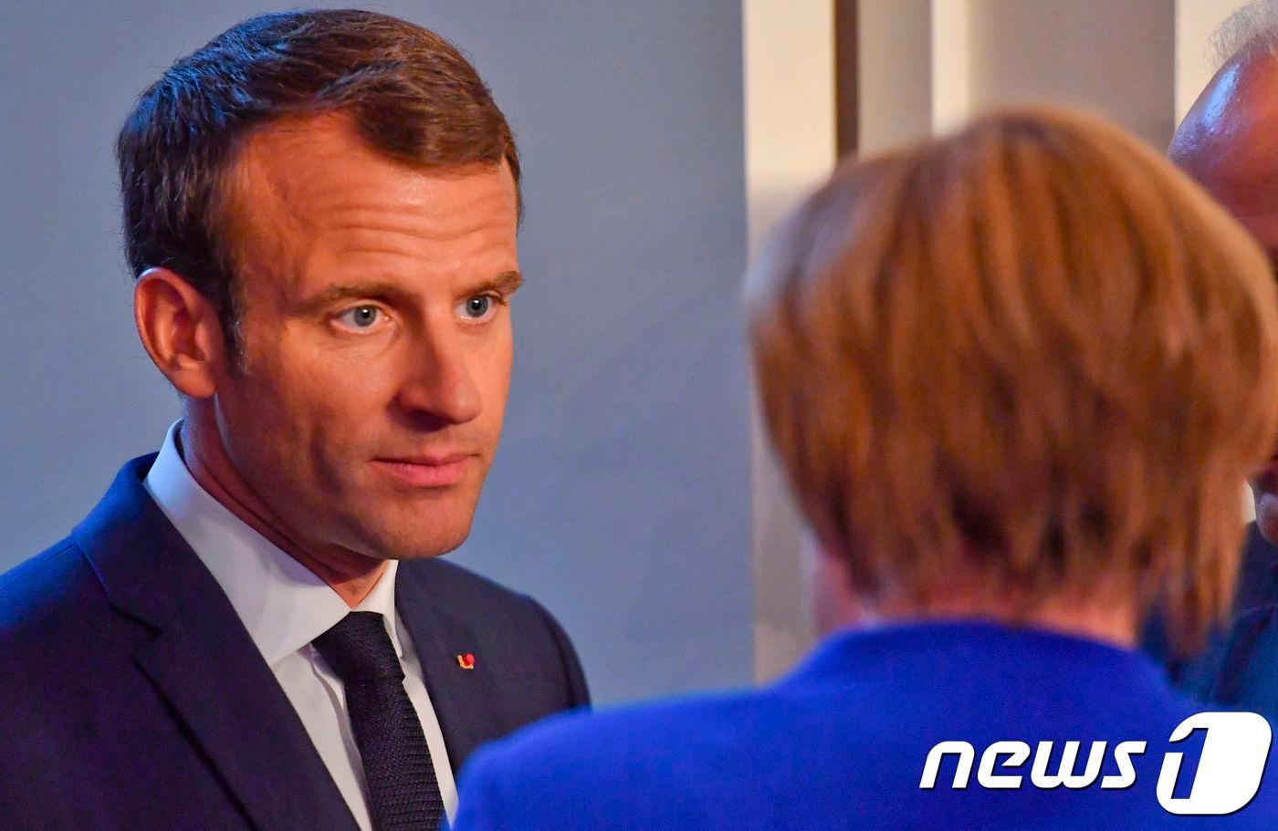 북대서양조약기구(NATO) 정상회의에 참석한 에마뉘엘 마크롱 프랑스 대통령 ⓒ AFP=뉴스1