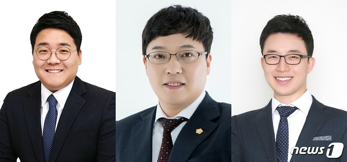 본문 이미지 - 왼쪽부터 이동현 서울시의원과 이관수 강남구의원·양기열 은평구의원. ⓒ News1