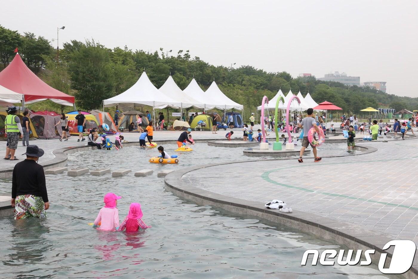 구로구 안양천 물놀이장.(구로구 제공) ⓒ News1