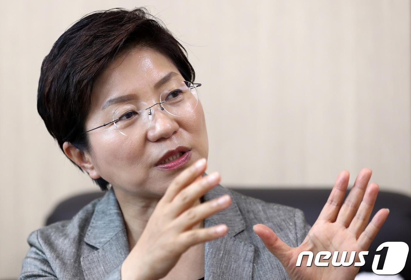 본문 이미지 - 김미경 더불어민주당 서울 은평구청장 당선인  2018.7.23 ⓒ 뉴스1 오대일 기자