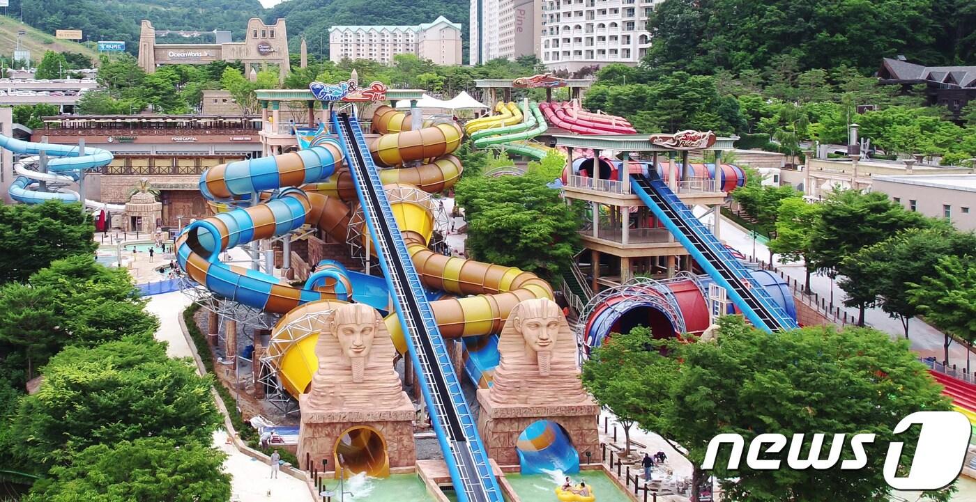 오션월드 신규 어트랙션 '더블 스핀-더블 토네이도'(오션월드 제공)ⓒ News1