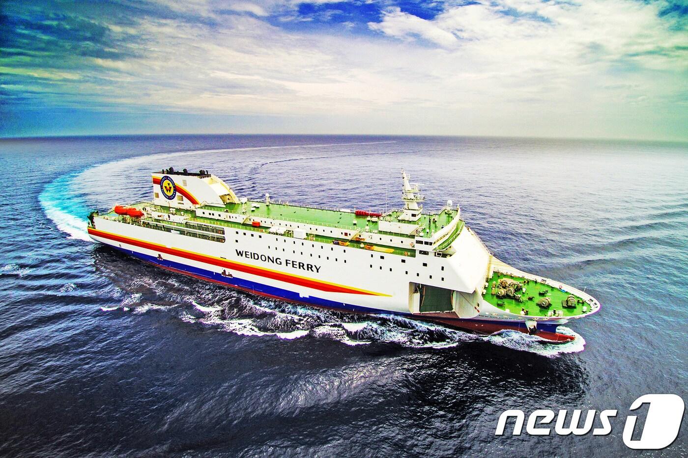 명품 여객선 '로팩스(Ro-Pax)'.현대미포조선 제공ⓒ News1