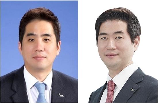 본문 이미지 - 윤석금 웅진그룹 회장의 장남인 윤형덕 대표이사(41, 왼쪽), 차남 윤새봄 운영총괄(39). (사진제공=웅진그룹) ⓒ News1