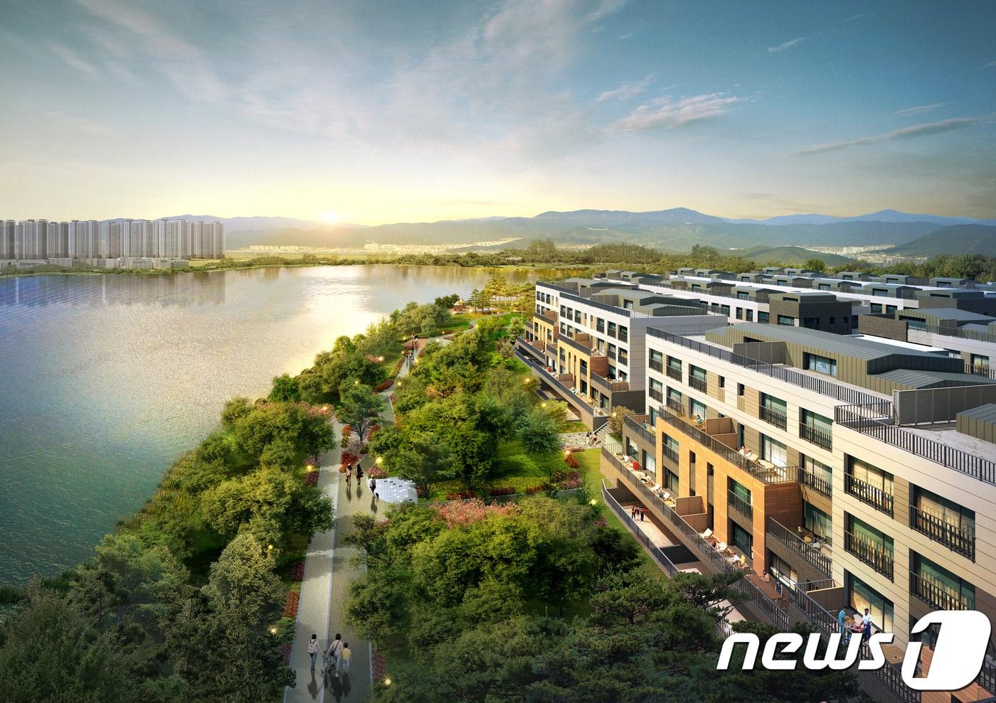 계성건설이 전주시 만성지구에 공급하는 '이지움 레이크 테라스' 투시도./뉴스1ⓒ News1