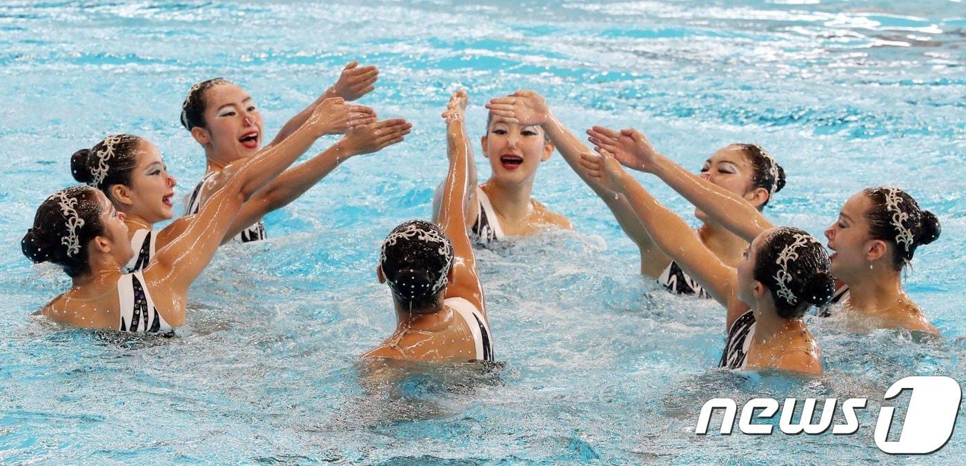 아티스틱 수영.. 2018.8.29/뉴스1 ⓒ News1 김명섭 기자